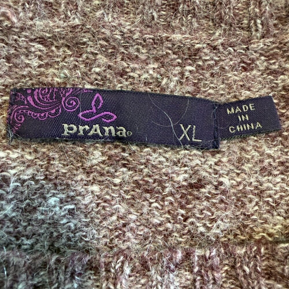 PRANA Mohair Wool Sweater Heather Marled Purple XL - Picture 14 of 15